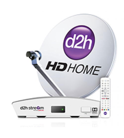 Videocon D2h HD  Set Top Box With 1 Month Gold Combo HD Pack